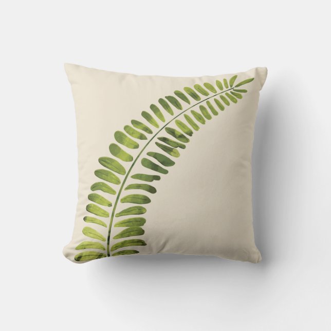 Coussin Aquarelle Fern Frond (Recto)