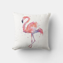 Aquarelle Flamant rose