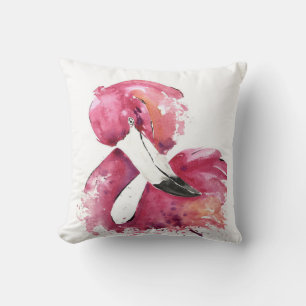 Coussin Aquarelle Flamant rose cadeaux Lover Amateurs de