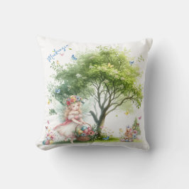 Coussin Aquarelle Fleur de printemps de Pâques
