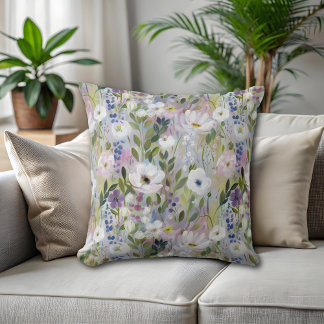 Coussin Aquarelle Fleurie de Douce Prairie