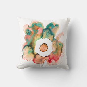 Coussin Aquarelle florale moderne dessinée à la main
