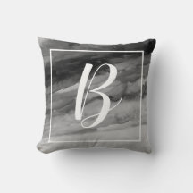 Aquarelle gris monogramme personnalisable