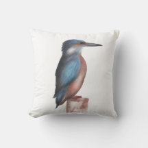 Aquarelle Kingfisher Jeu d'oreiller