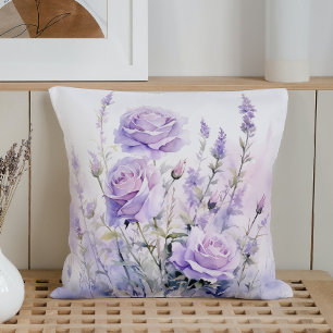 Coussin Aquarelle Lavender Meadows