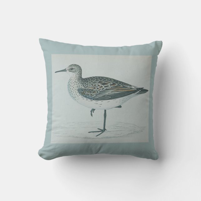 Coussin Aquarelle marine Vintage personnalisée (Recto)