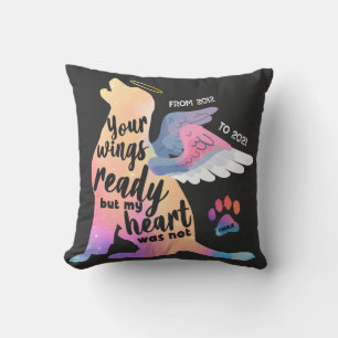 Coussin Aquarelle Mémorial chien de chien Aquarelle mignon