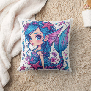 Coussin aquarelle mermaid