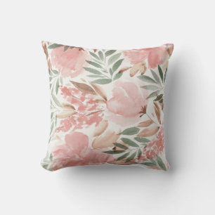 Coussin Aquarelle moderne adorable mignonne Fleurs floriss