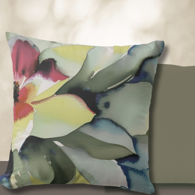 Coussin Aquarelle moderne Botanique (Créateur téléchargé)