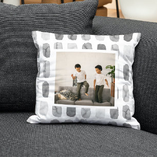 Coussin Aquarelle moderne Gris   Photo