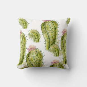 Coussin Aquarelle motif Cactus