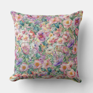 Coussin Aquarelle motif floral, Arrière - plan floral