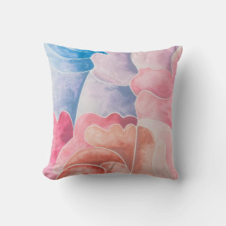 Coussin Aquarelle / Motif/ Impression/ Design/ Moderne/Plu