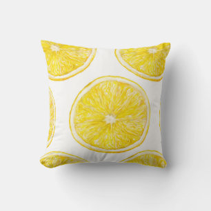 Coussin Aquarelle motif transparent avec tranche mûre