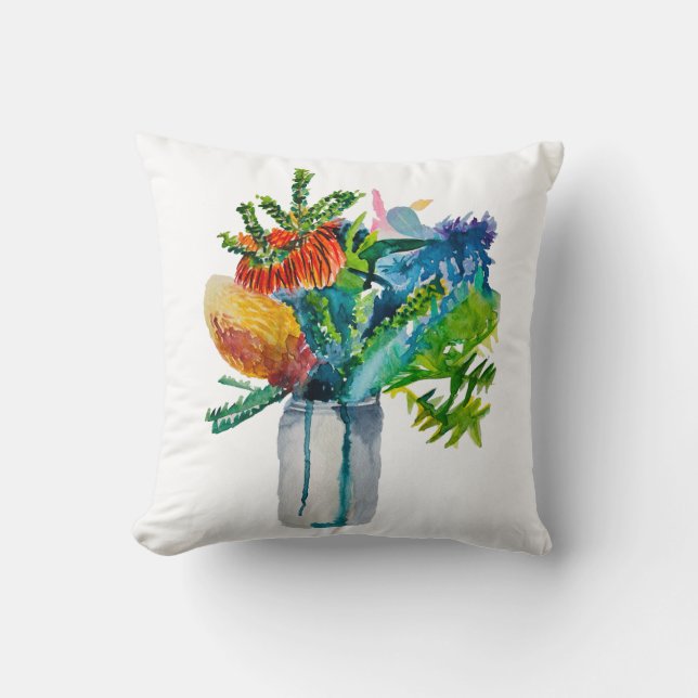 Coussin Aquarelle Native Australian Flowers (Recto)