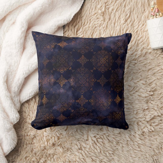 Coussin Aquarelle Patina Patina Damask Patte (Couverture)