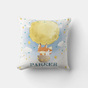 Coussin Aquarelle Personnalisée Lune Air Balloon