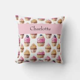 Coussin Aquarelle personnalisée pour les filles