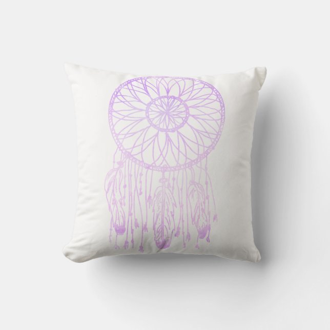 Coussin Aquarelle rêveuse lunatique de lavande de receveur (Recto)