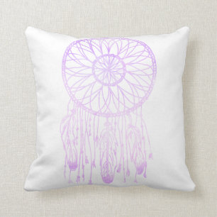 Coussin Aquarelle rêveuse lunatique de lavande de receveur
