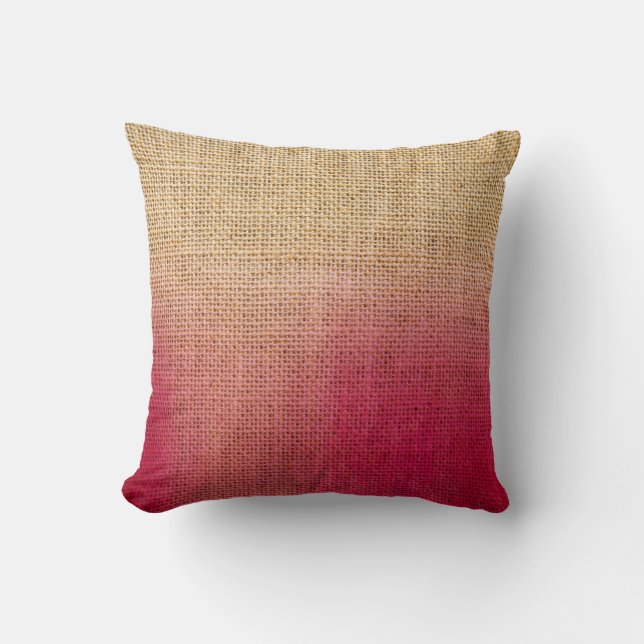Coussin Aquarelle rose Buralp Rustique Ombre Pink (Recto)