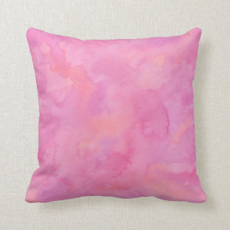 Coussin Aquarelle rose lumineuse