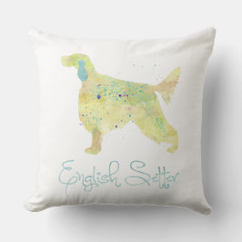 Coussin Aquarelle Setter anglais