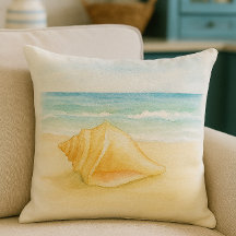 Aquarelle Shell Beach Life Conch