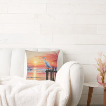 Aquarelle Soleil Côtier Avec Aiguille