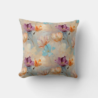 Coussin Aquarelle Tulip Fleurs Motif coloré