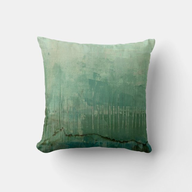 Coussin Aquarelle verte contemporaine (Recto)