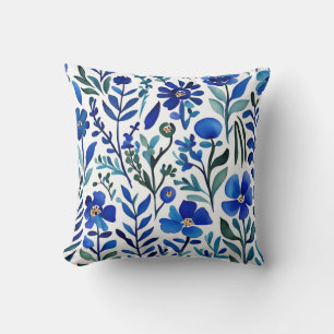 Coussin Aquarelle vintage motif floral