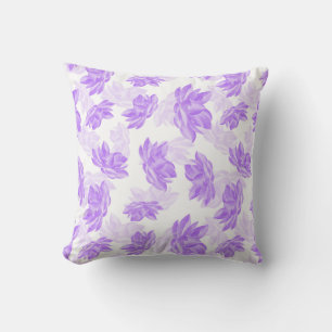 Coussin Aquarelle violet Lotus Flower Motif