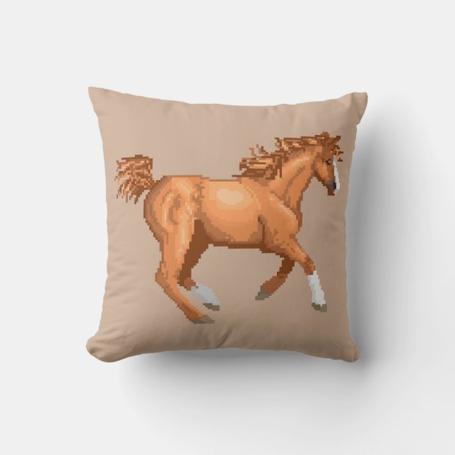 Coussin Arabe de cheval de pixel (Recto)