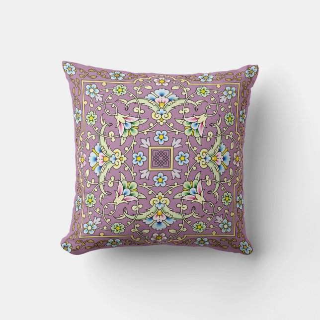 Coussin Arabic Floral Frame. Traditional Islamic Design. M (Recto)
