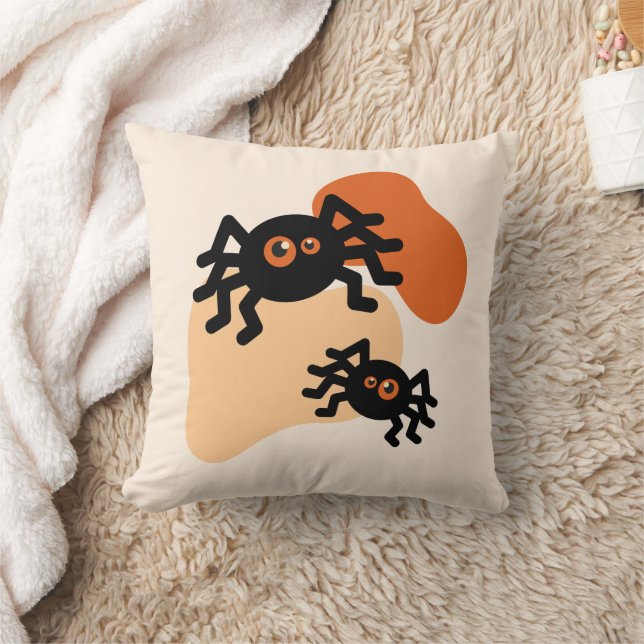 Coussin Araignées noires déplaisantes & Blob Orange Forme  (Couverture)
