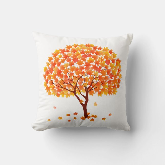 Coussin Arbre à érable d'automne (Recto)