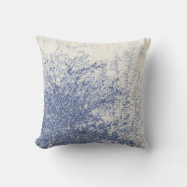 Coussin Arbre bleu vintage