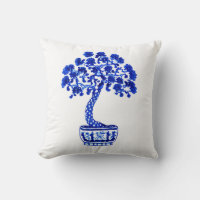 Arbre bonsaï en bleu et blanc de Cobalt