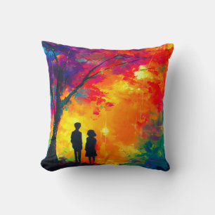 Coussin Arbre coloré d'amour