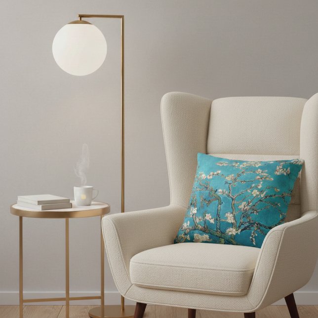 Coussin Arbre d'amande en fleurs Van Gogh (Créateur téléchargé)