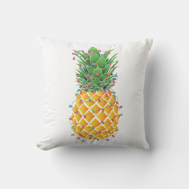 Coussin Arbre d'ananas de Noël (Recto)