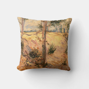Coussin Arbre dans un champ un jour ensoleillé par Vincent