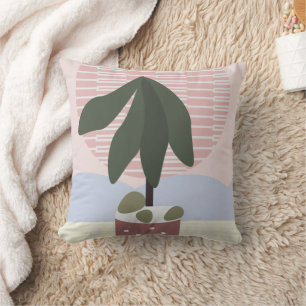 Coussin Arbre d'avocat rougissement géométrique atténué ro