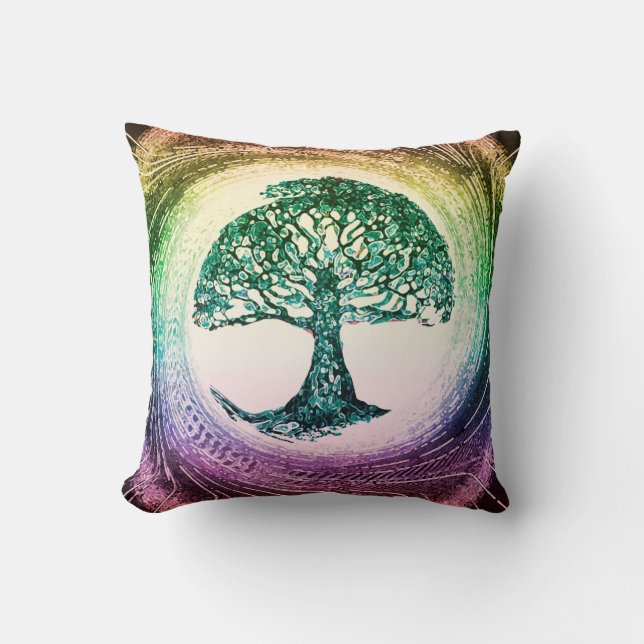 Coussin Arbre de calme de la vie en dedans (Recto)