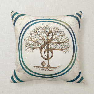 Coussin Arbre de musique Treble Clef