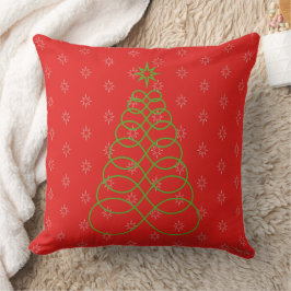 Coussin Arbre de Noël d'amour infini - Vert&Rouge