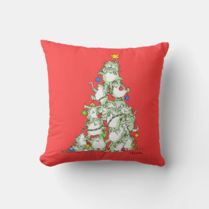 Coussin Arbre de Noël de Kitties par Sandra Boynton Throw