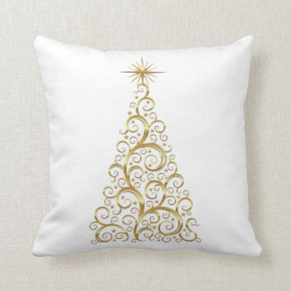 Coussin Arbre de Noël d'or
